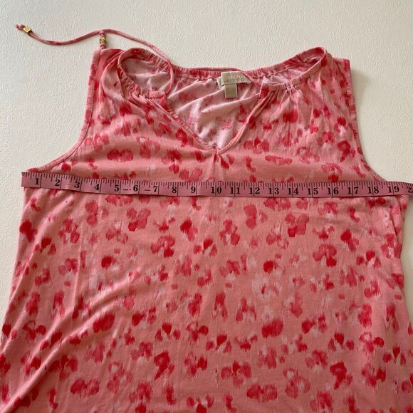 Michael Kors Pink Red Animal Print Sleeveless Blouse Size L - Picture 7 of 7